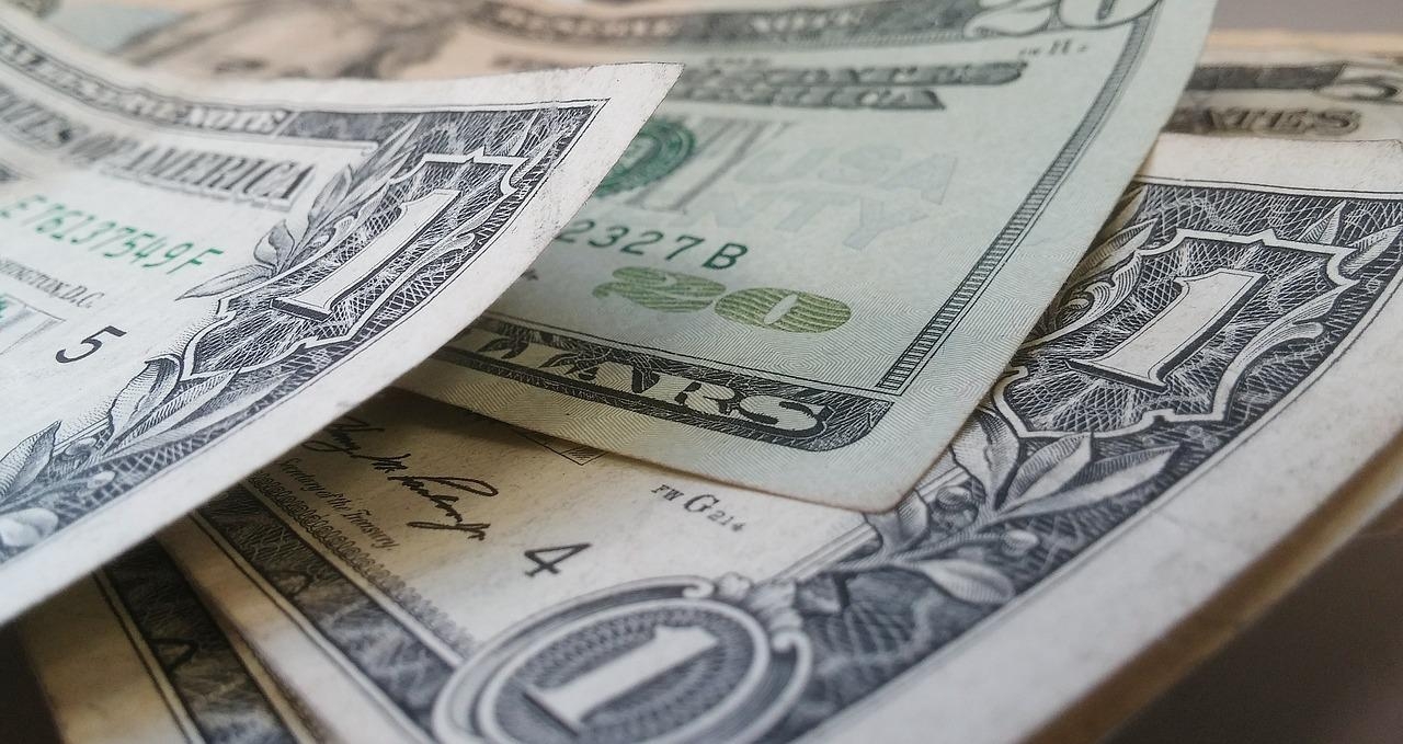 Pile of dollar bills