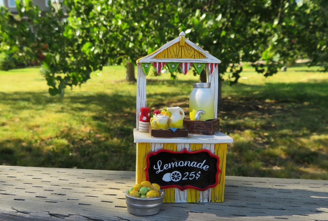 Miniature lemonade stand